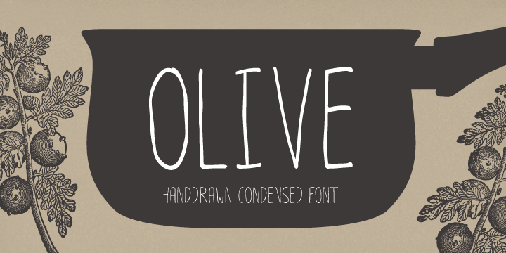Пример шрифта Olive